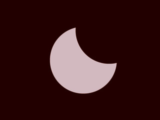 Image showing Retro look Solar eclipse illustration