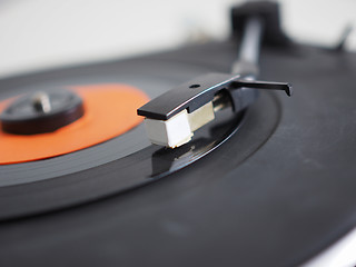 Image showing Vinyl record on turntable