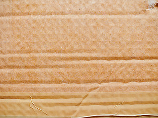 Image showing Retro look Brown corrugated cardboard background