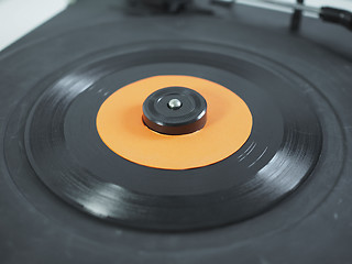 Image showing Vinyl record on turntable