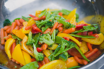 Image showing Stir fry vegetables as a background