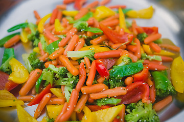 Image showing Stir fry vegetables as a background