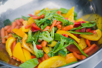 Image showing Stir fry vegetables as a background. 