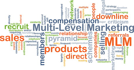 Image showing Multi-level marketing MLM background concept