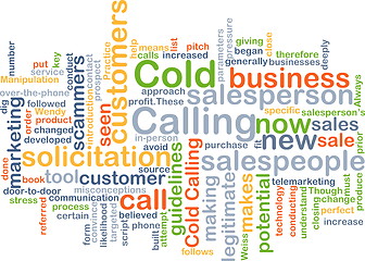 Image showing Cold calling background concept