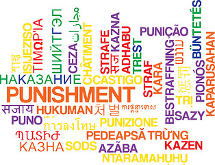 Image showing Punishment multilanguage wordcloud background concept