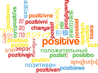 Image showing Positive multilanguage wordcloud background concept