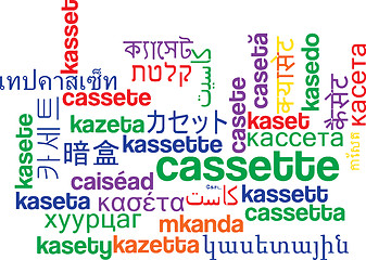 Image showing Cassette multilanguage wordcloud background concept