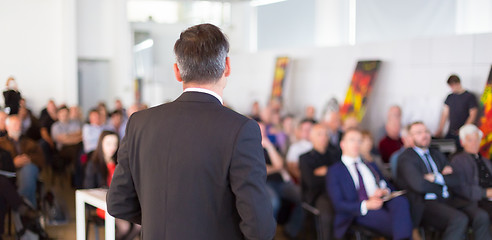 Image showing Speaker at Business Conference and Presentation.