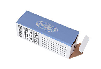 Image showing Concept of export - Product of the United Nations