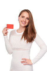 Image showing Woman with credit card