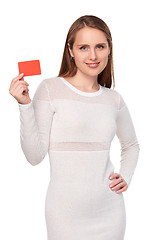 Image showing Woman with credit card
