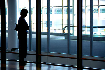 Image showing Woman airport