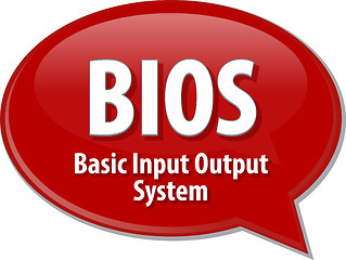 Image showing BIOS acronym definition speech bubble illustrationA