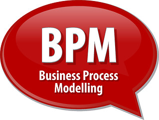 Image showing BPM acronym definition speech bubble illustration