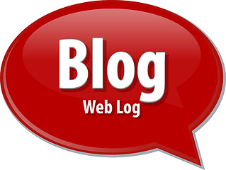 Image showing Blog acronym definition speech bubble illustration