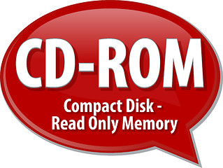 Image showing CD-ROM acronym definition speech bubble illustration