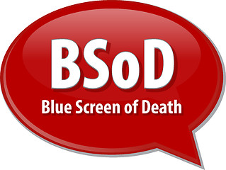 Image showing BSOD acronym definition speech bubble illustration