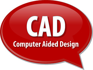 Image showing CAD acronym definition speech bubble illustration