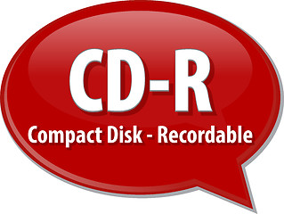 Image showing CD-R acronym definition speech bubble illustration