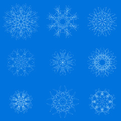 Image showing White Snow Flakes 