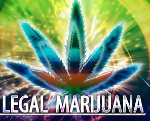 Image showing Legal marijuana Abstract concept digital illustration