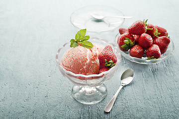 Image showing Strawberry ice cream