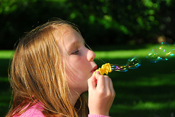 Image showing Girl bubbles