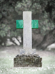 Image showing Gravestone in the cemetery - Nigeria