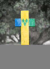 Image showing Gravestone in the cemetery - Saint Vincent and the Grenadines