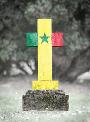 Image showing Gravestone in the cemetery - Senegal