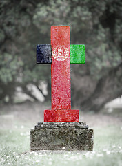 Image showing Gravestone in the cemetery - Afghanistan