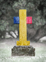 Image showing Gravestone in the cemetery - Romania