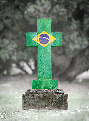 Image showing Gravestone in the cemetery - Brazil