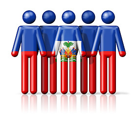 Image showing Flag of Haiti on stick figure