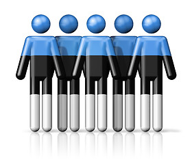 Image showing Flag of Estonia on stick figure