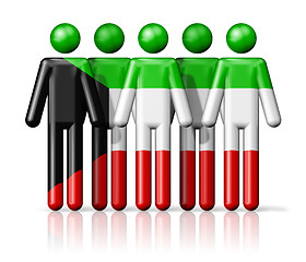 Image showing Flag of Kuwait on stick figure