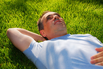 Image showing Man relaxing