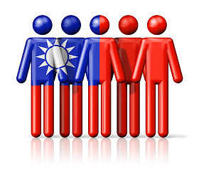 Image showing Flag of Taiwan on stick figure