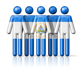 Image showing Flag of Nicaragua on stick figure