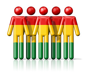 Image showing Flag of Bolivia on stick figure