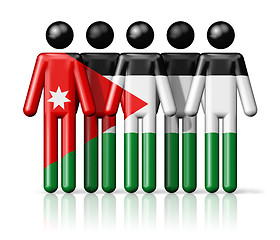 Image showing Flag of Jordan on stick figure