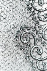 Image showing Decorative silver lace