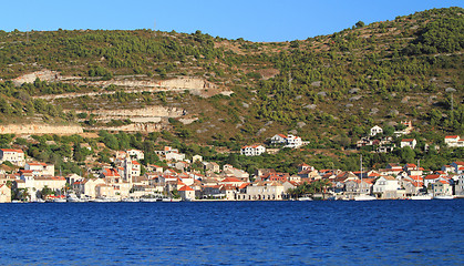 Image showing Turquoise sea in Croatia Vis Island