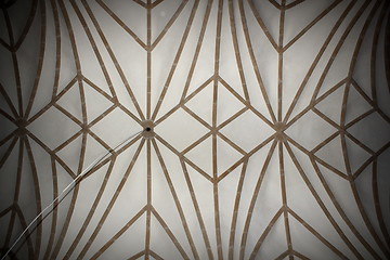 Image showing abstract view of old church ceiling 