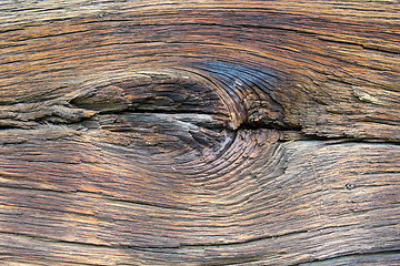 Image showing interesting knot on oak wood 