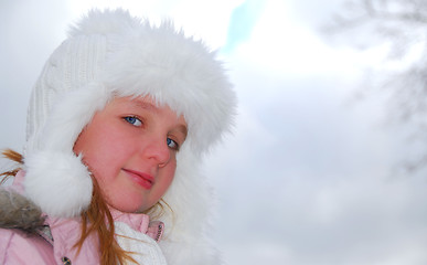 Image showing Girl winter hat