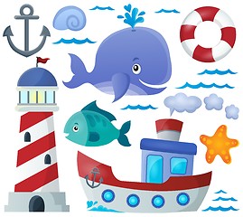 Image showing Ocean theme collection 1