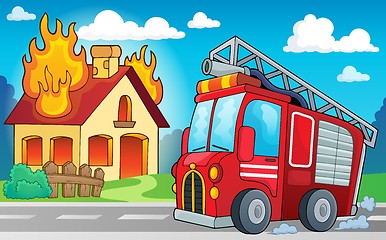 Image showing Fire truck theme image 3