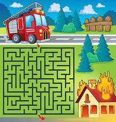 Image showing Maze 3 with fire truck theme